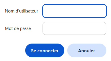 Figure — Écran de connexion