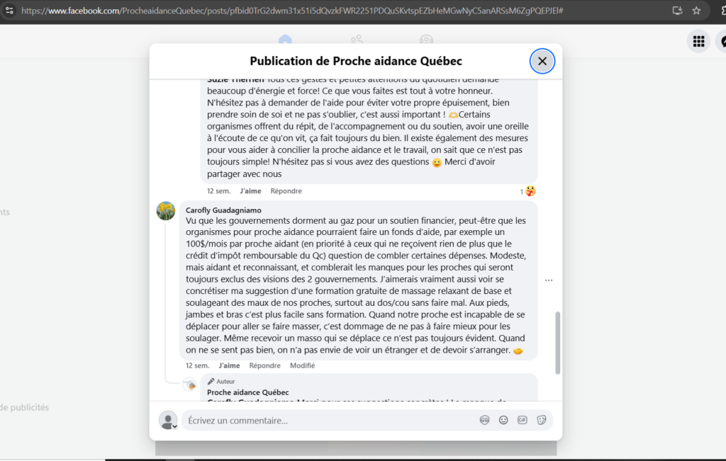Figure 6 — La publication Facebook d'origine